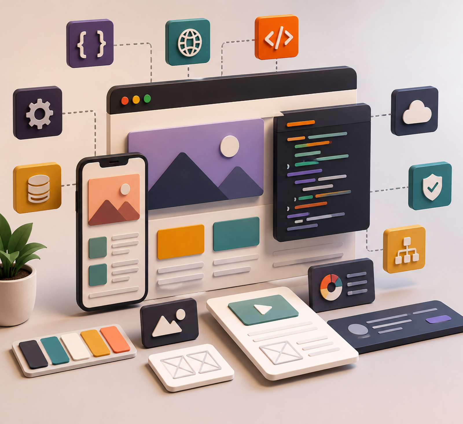 Web development on a laptop