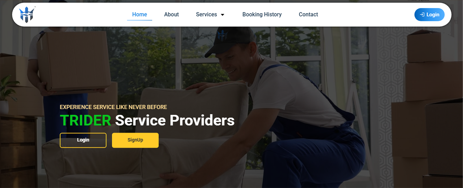 On-Demand Services & Manpower Tech dashboard